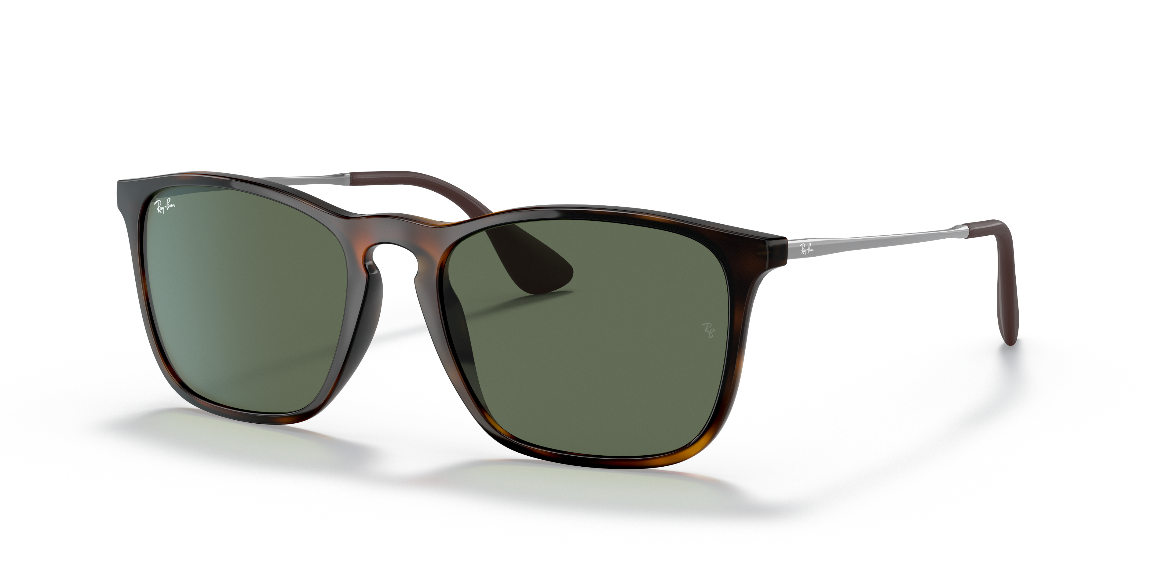 RB4187 Licht Havana KunststofSunglass Frames van B24, Hoekweergave