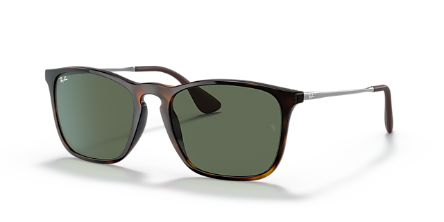 RB4187 Licht Havana KunststofSunglass Frames van B24, Hoekweergave