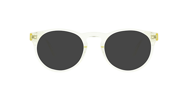 Steven S. Crystal Yellow AcetatEyeglass Frames von B24, mit getönten Gläsern