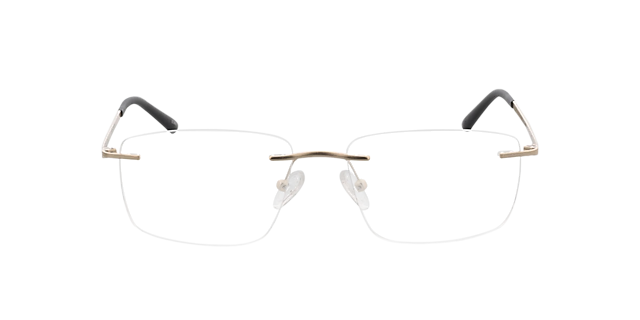 Livius Goud & zwart MetaalEyeglass Frames van B24, Vooraanzicht