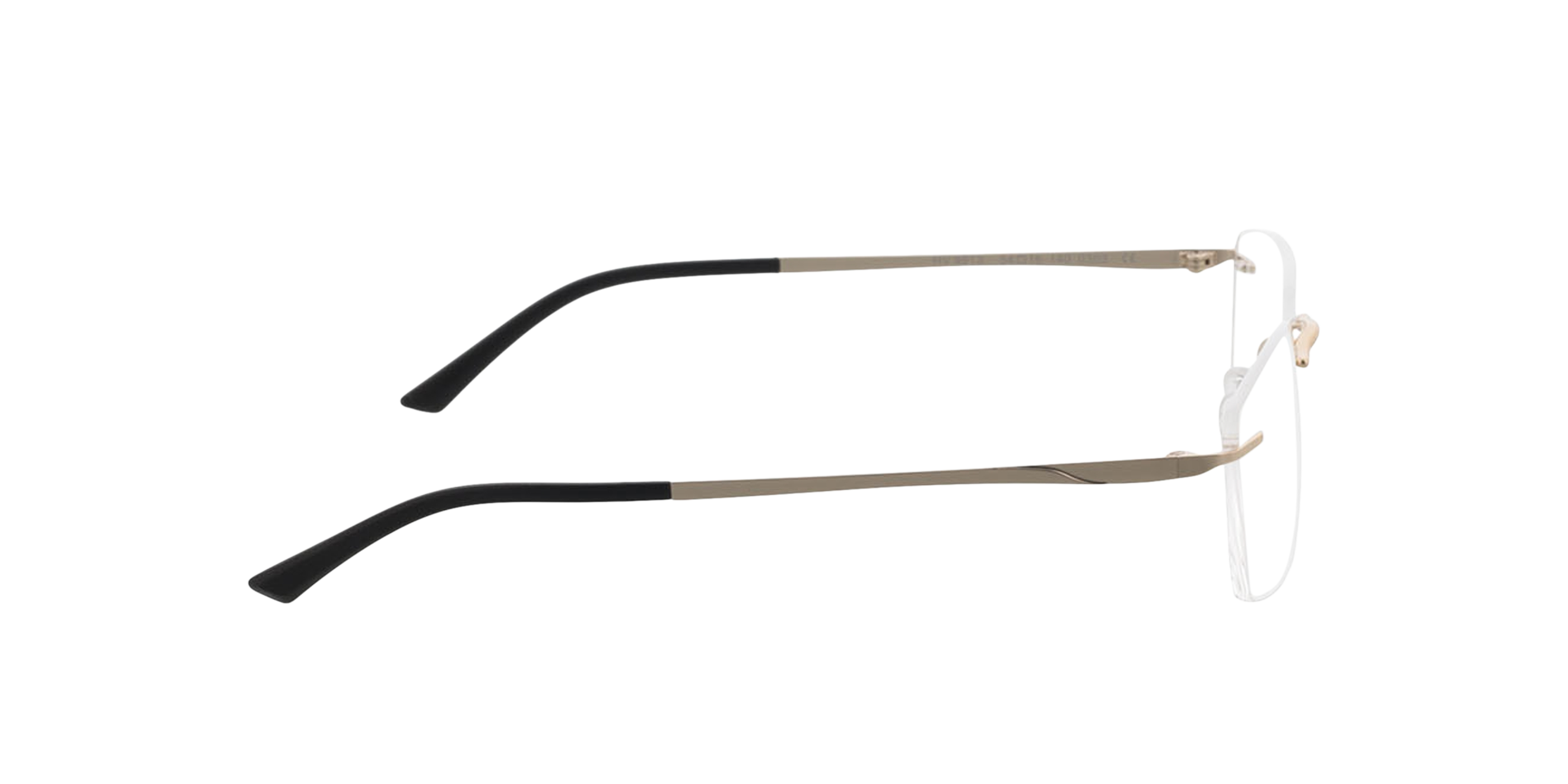 Livius Goud  &  zwart MetaalEyeglass Frames van B24, Zijaanzicht