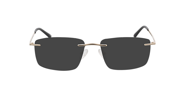 Livius Goud & zwart MetaalEyeglass Frames van B24, met getinte lenzen