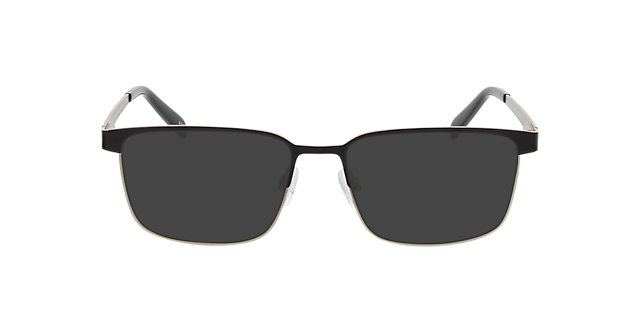 Jerry Black & Matt Silver MetallEyeglass Frames von B24, mit getönten Gläsern