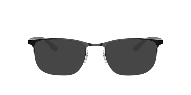 RB6513 Zwart op zilver MetaalEyeglass Frames van B24, met getinte lenzen