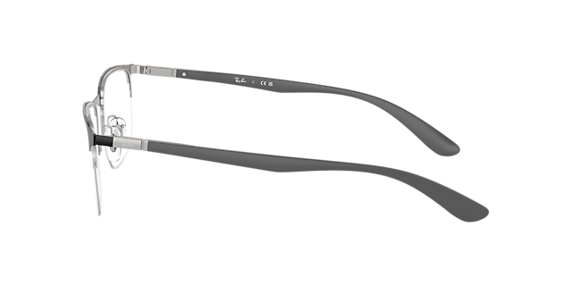 RB6513 Zwart op zilver MetaalEyeglass Frames van B24, Zijaanzicht