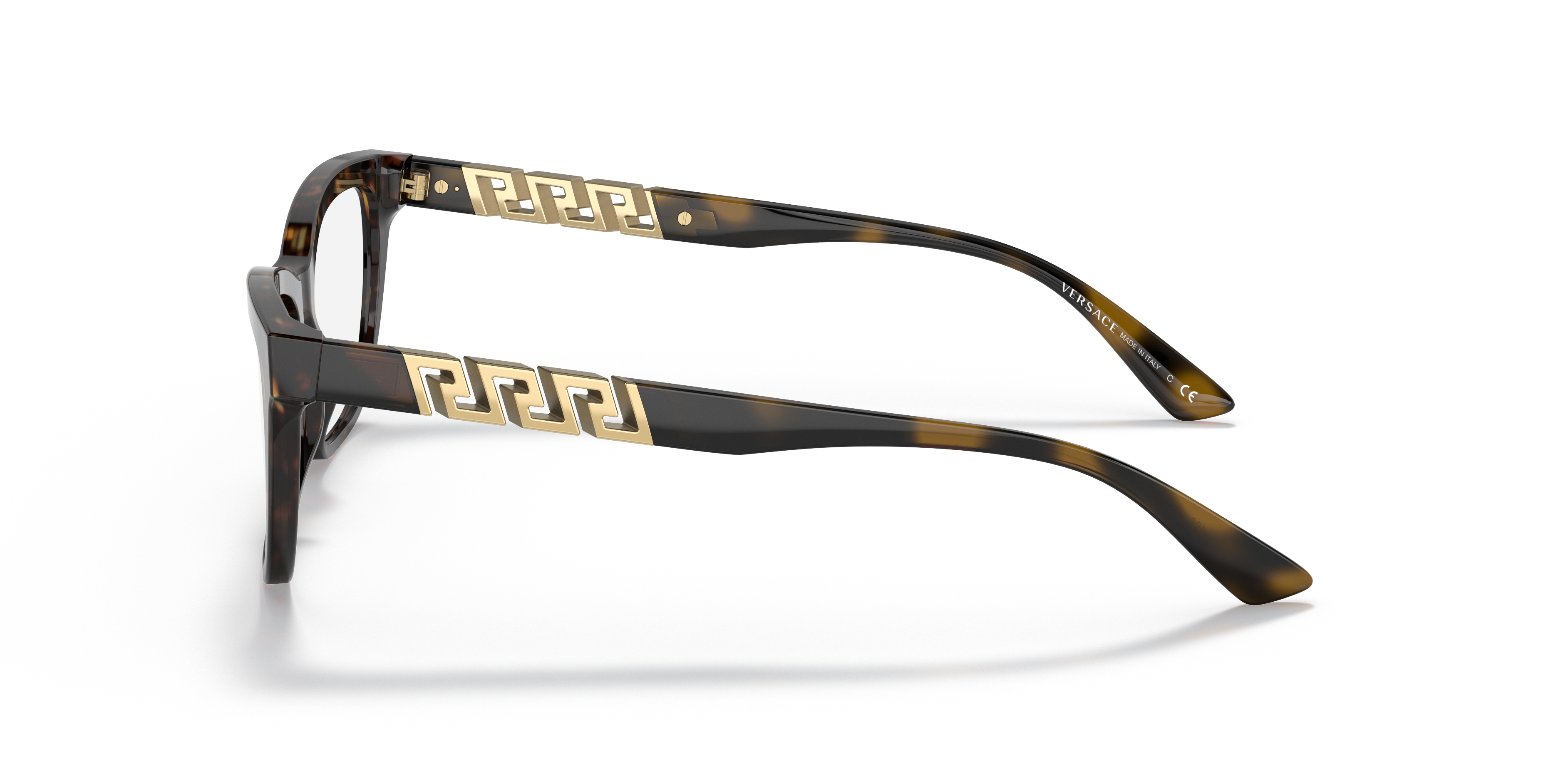 VE3318 Havana AcetaatEyeglass Frames van B24, Zijaanzicht