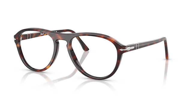PO3371V Havana AcetaatEyeglass Frames van B24, Hoekweergave