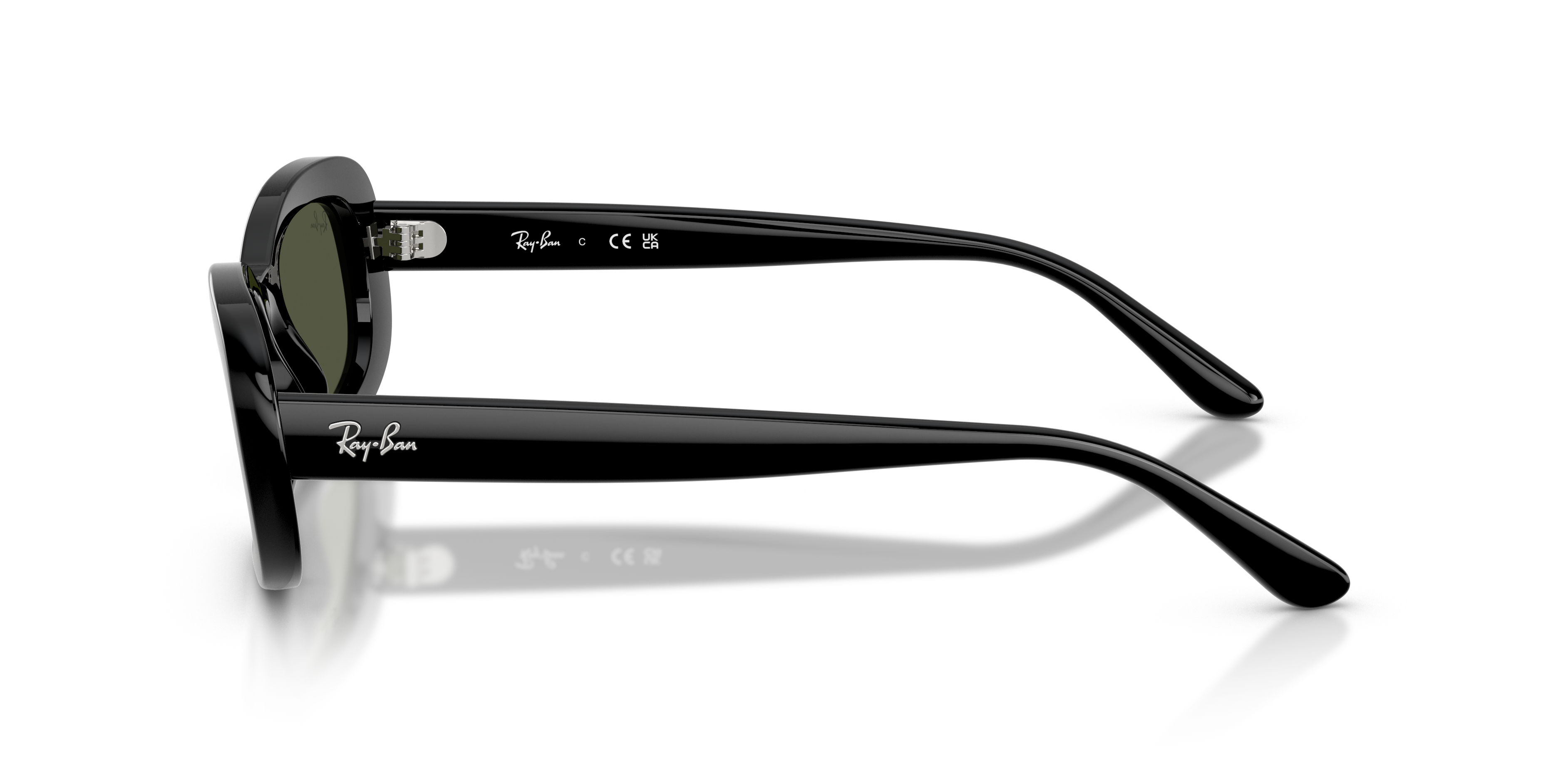 RB2221 Zwart KunststofSunglass Frames van B24, Zijaanzicht