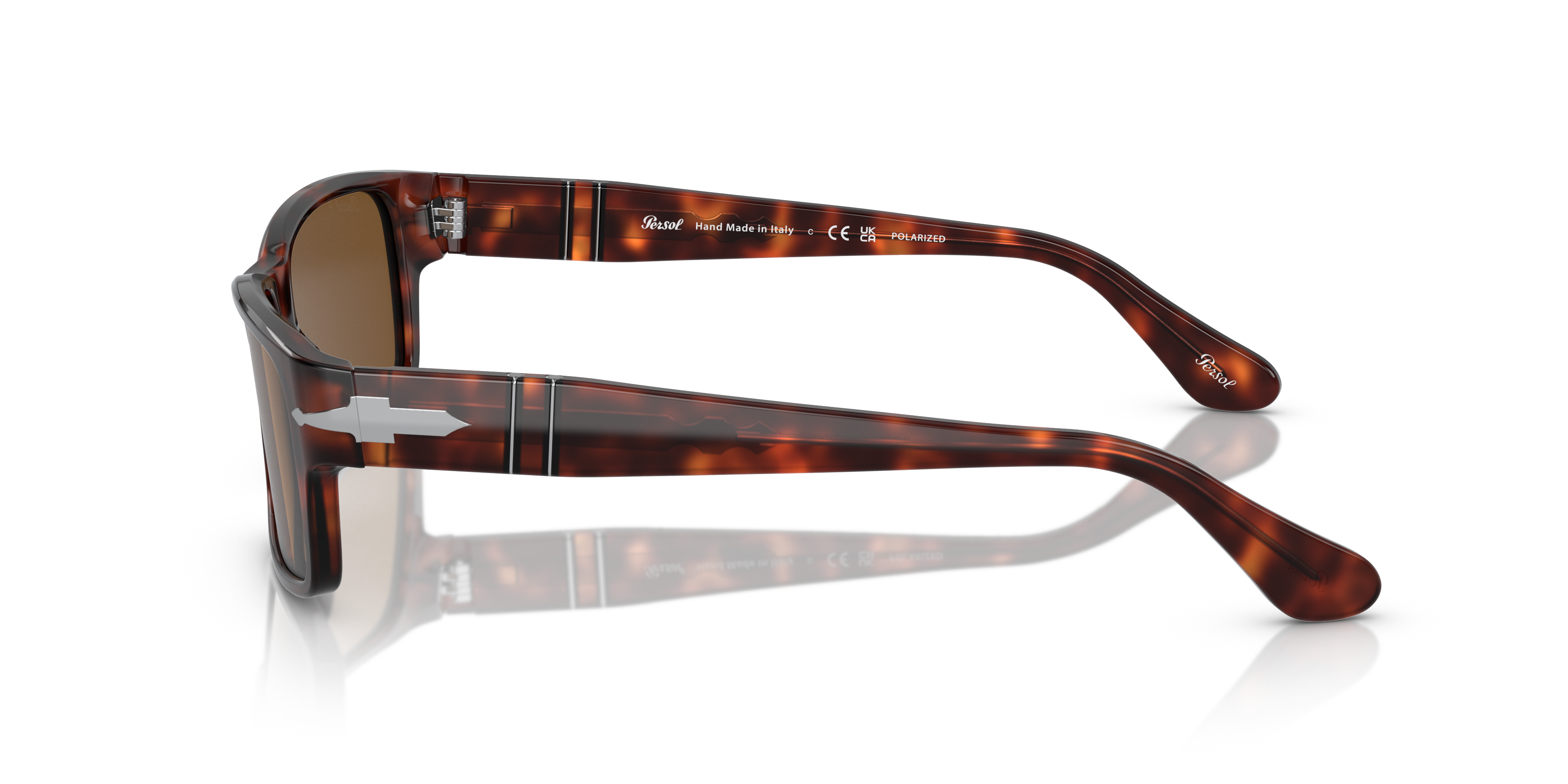 PO2803S Havana AcetaatSunglass Frames van B24, Zijaanzicht