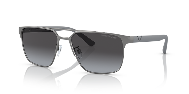 EA2134 Matt Gunmetal MetallSunglass Frames von B24, Dreiviertelansicht
