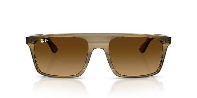 RB2222 Striped Green KunststoffSunglass Frames von B24, Vorderansicht