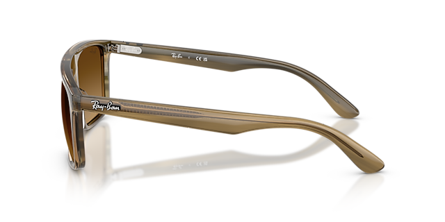 RB2222 Striped Green KunststoffSunglass Frames von B24, Seitenansicht