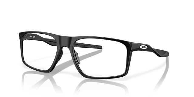 Bat Flip Satijnglans zwart KunststofEyeglass Frames van B24, Hoekweergave