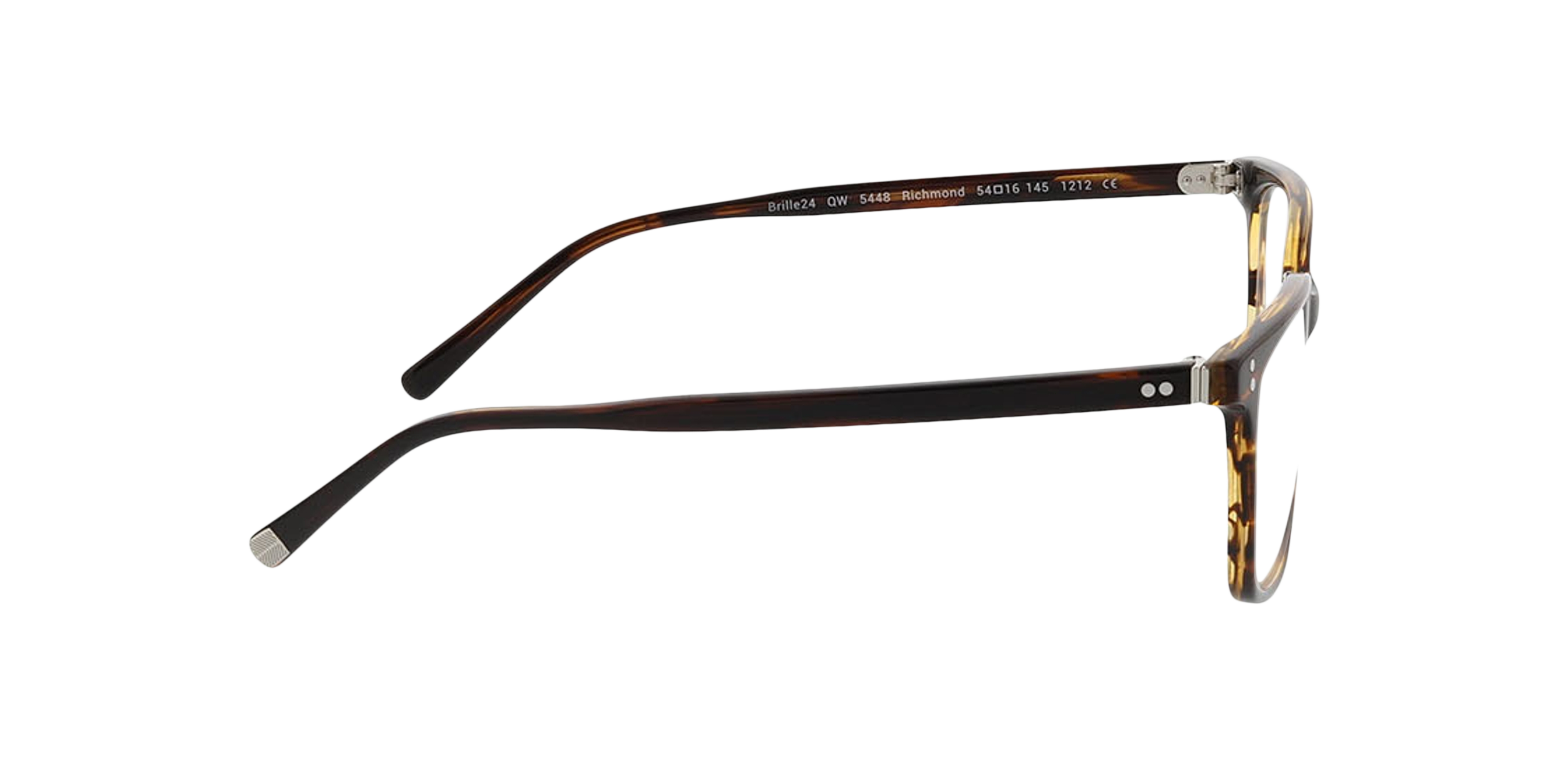 Richmond Crystal Brown Havana Horn AcetatEyeglass Frames von B24, Seitenansicht