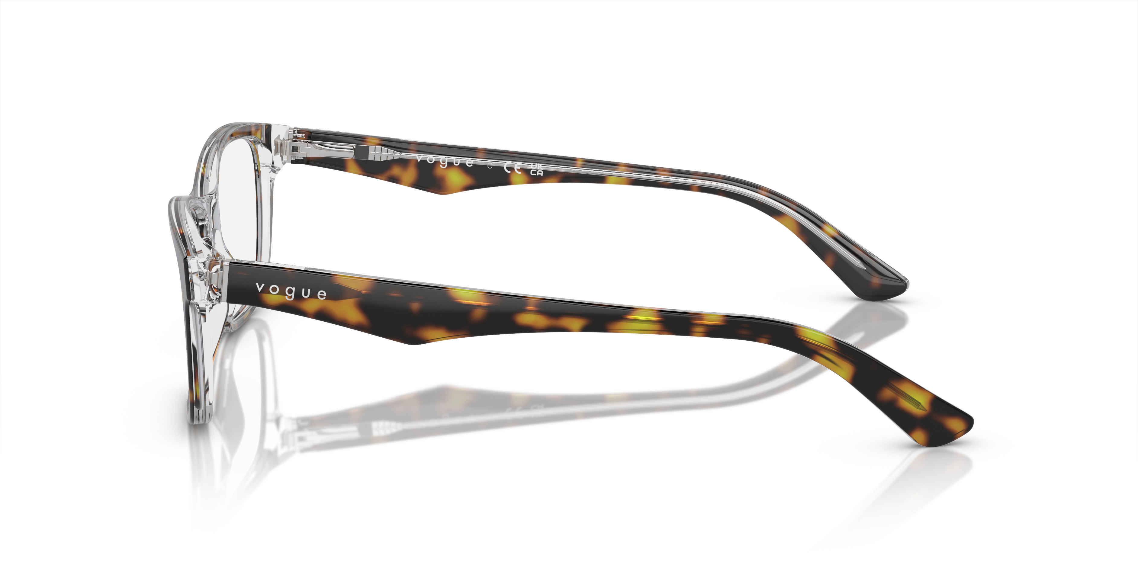 VO2787 Havana AcetaatEyeglass Frames van B24, Zijaanzicht