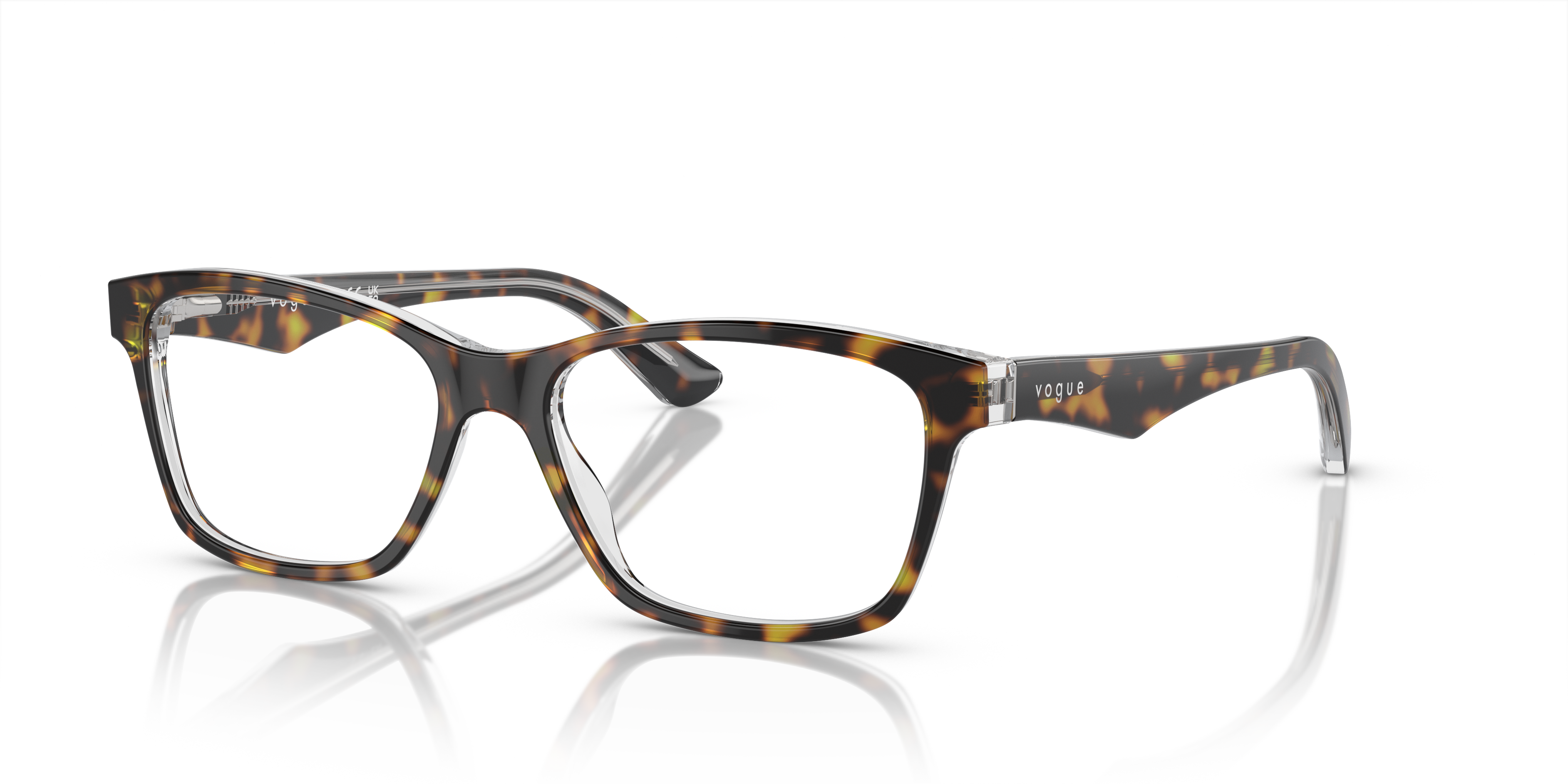 VO2787 Havana AcetaatEyeglass Frames van B24, Hoekweergave