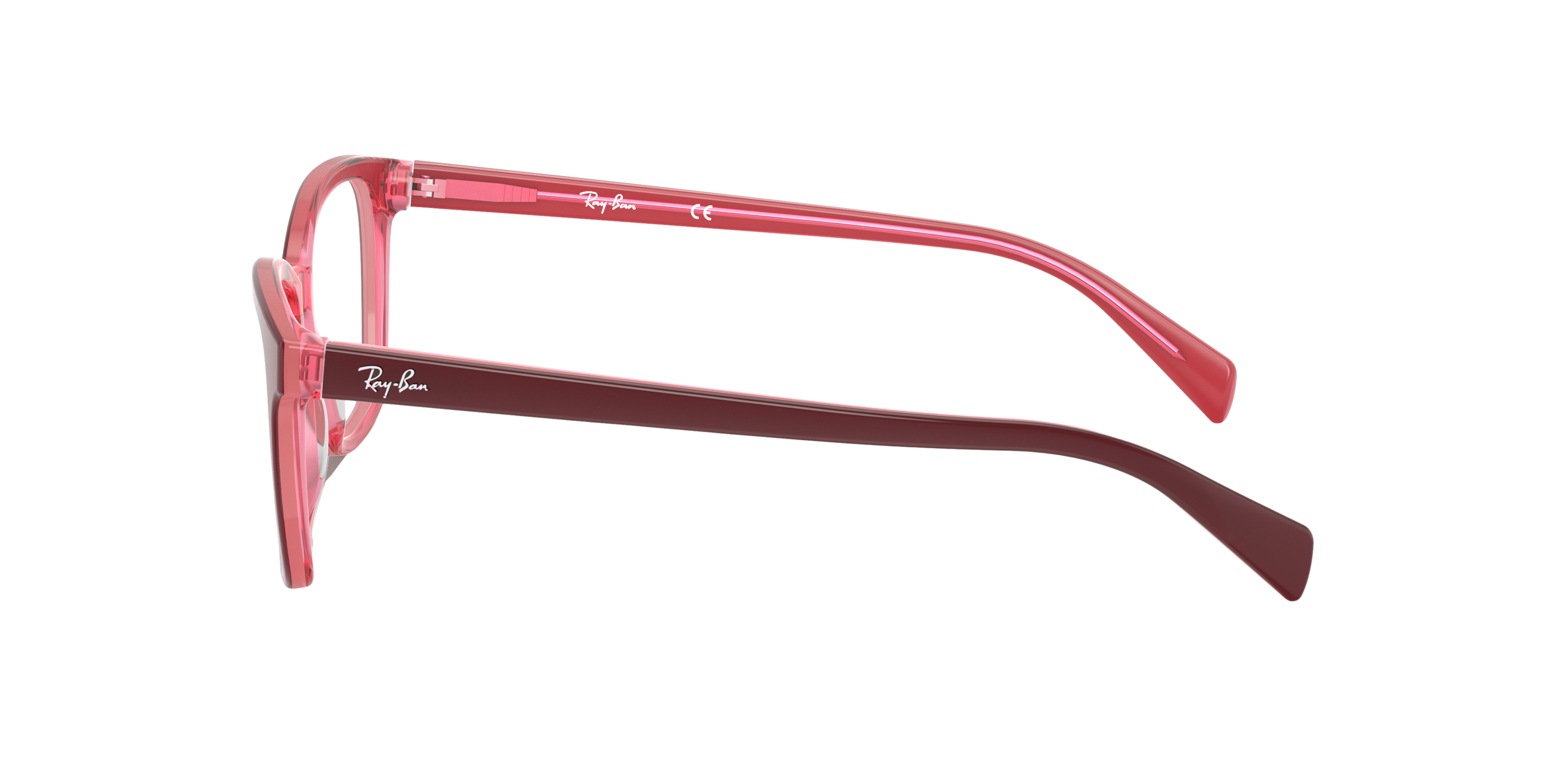 RB5362 Paars-Roodachtig AcetaatEyeglass Frames van B24, Zijaanzicht