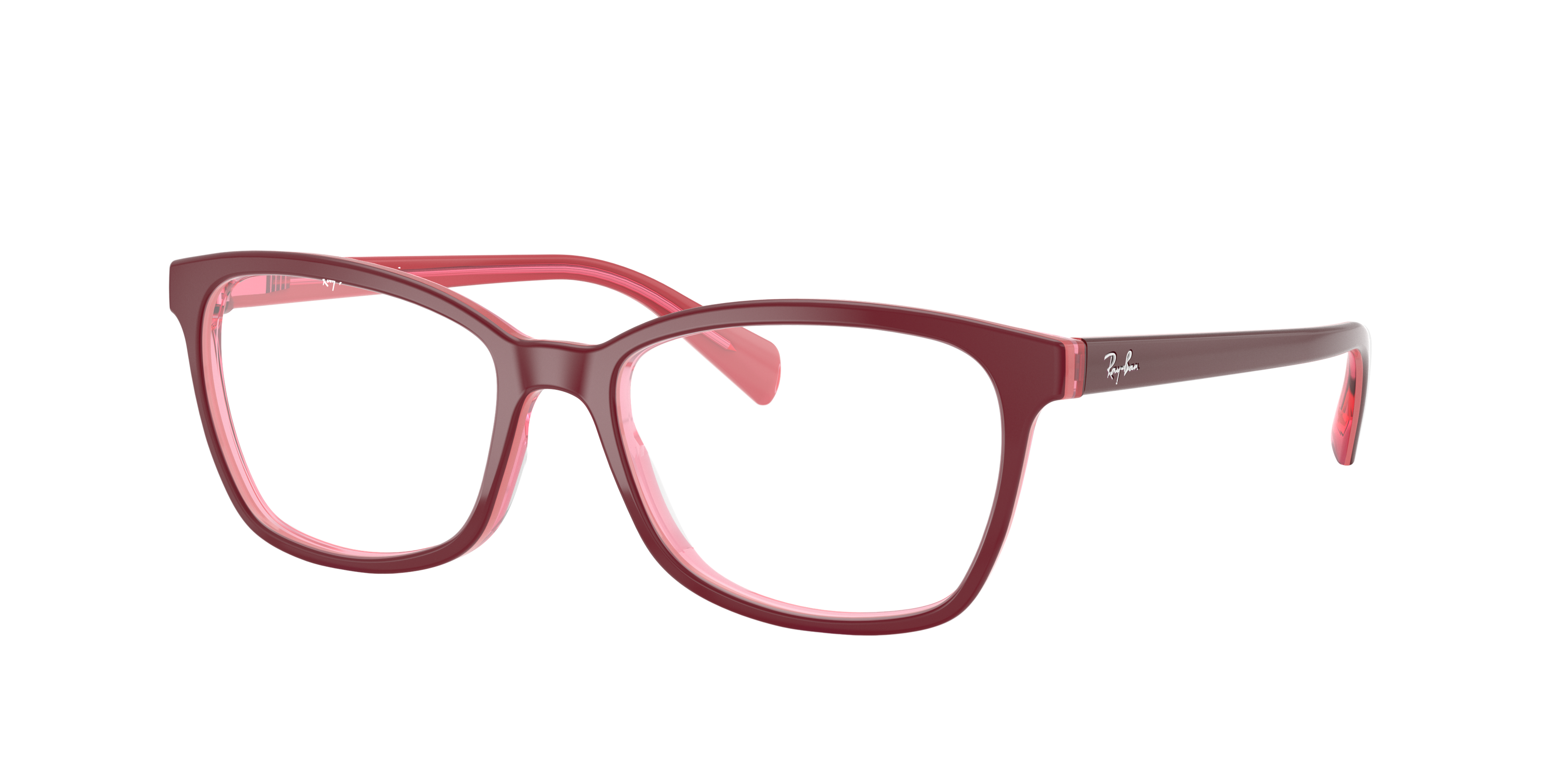 RB5362 Paars-Roodachtig AcetaatEyeglass Frames van B24, Hoekweergave