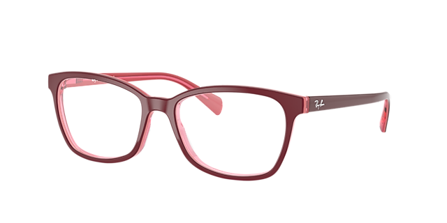 RB5362 Violett-Rot AcetatEyeglass Frames von B24, Dreiviertelansicht