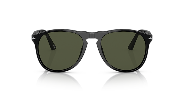 PO9649S Zwart AcetaatSunglass Frames van B24, Vooraanzicht