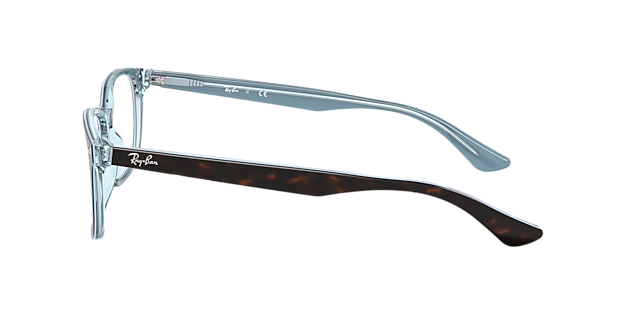 RB5375 Havana auf Hellblau AcetatEyeglass Frames von B24, Seitenansicht