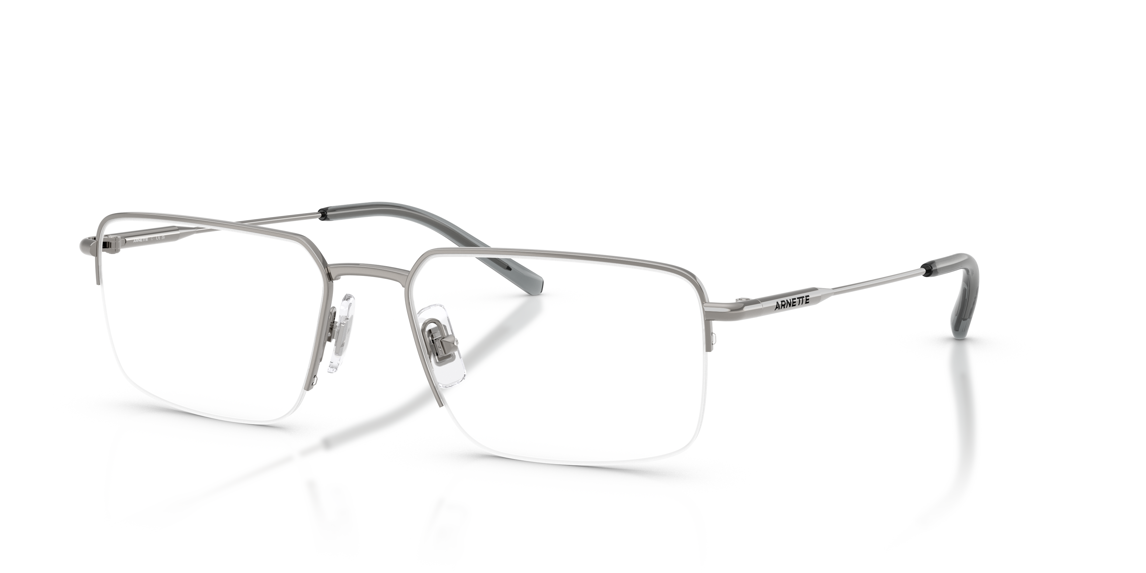 AN6152 Gunmetal MetallEyeglass Frames von B24, Dreiviertelansicht