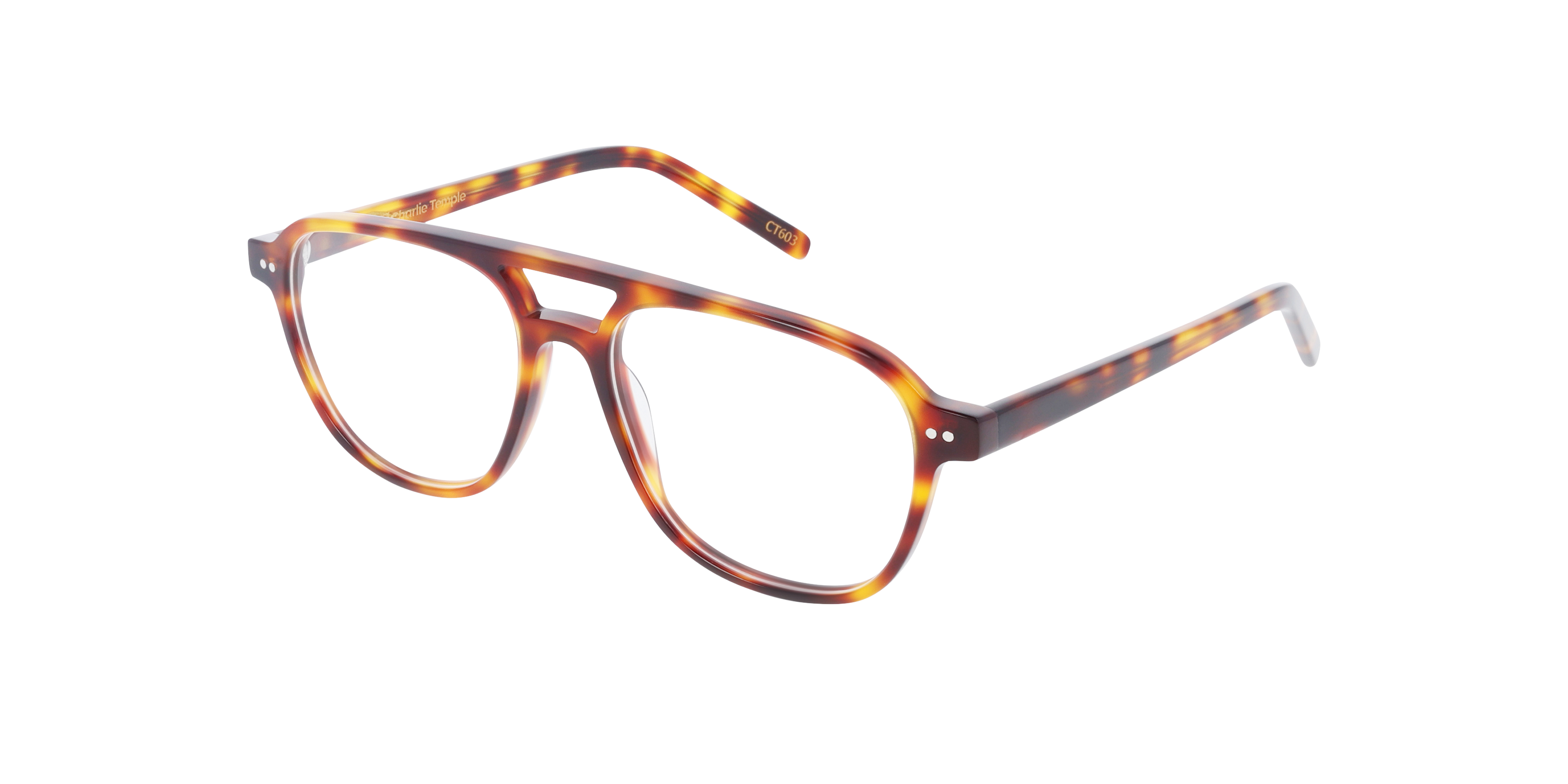 Wilker Crystal Havana Cigars AcetaatEyeglass Frames van B24, Hoekweergave