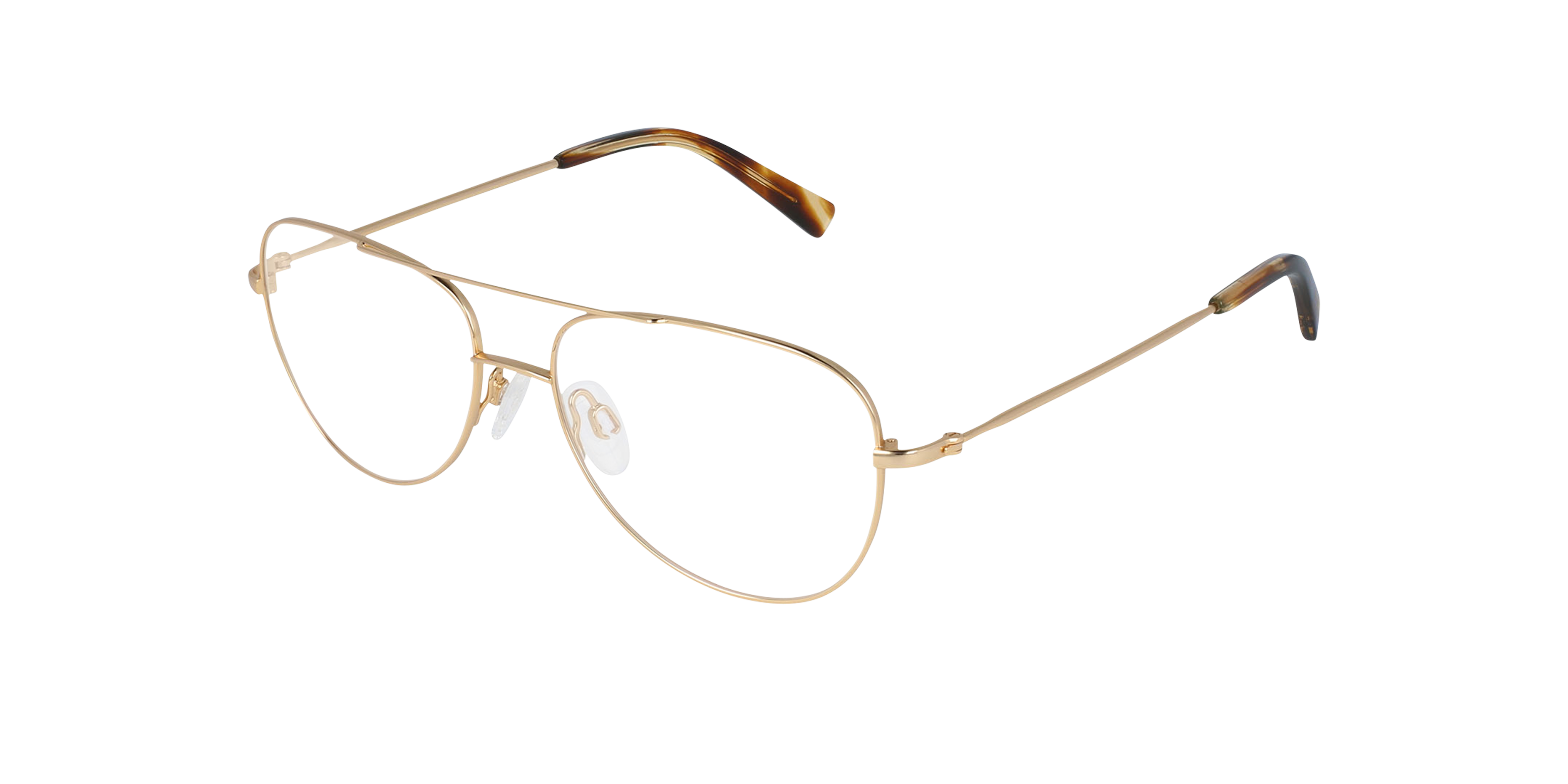 Goose Light Gold Titanium TitanEyeglass Frames von B24, Dreiviertelansicht