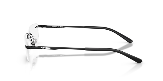 AN6150 Matzwart MetaalEyeglass Frames van B24, Zijaanzicht