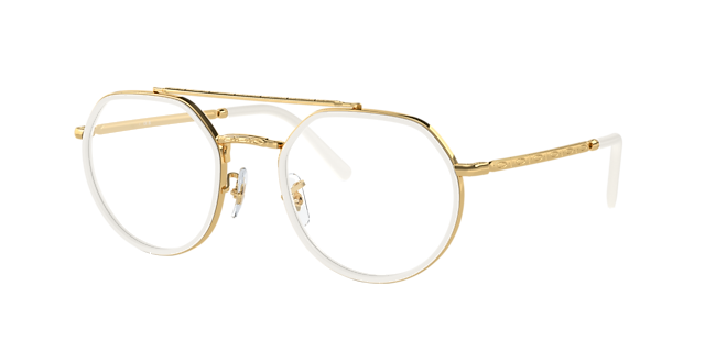 RB3765V Gold MetallEyeglass Frames von B24, Dreiviertelansicht