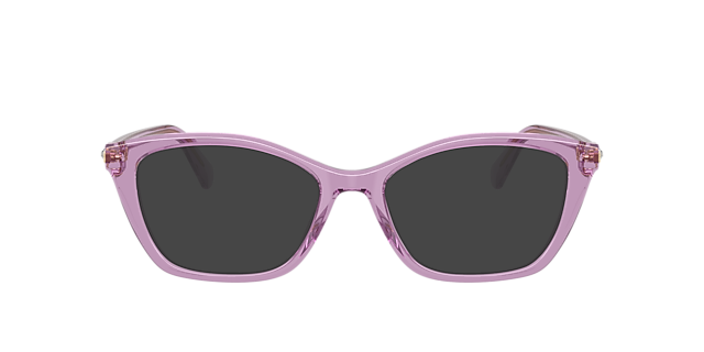 SK2065 Transparent Amethyst AcetatEyeglass Frames von B24, mit getönten Gläsern