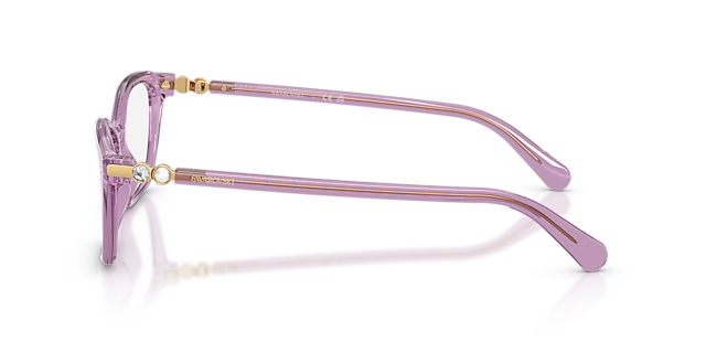 SK2065 Transparent Amethyst AcetatEyeglass Frames von B24, Seitenansicht