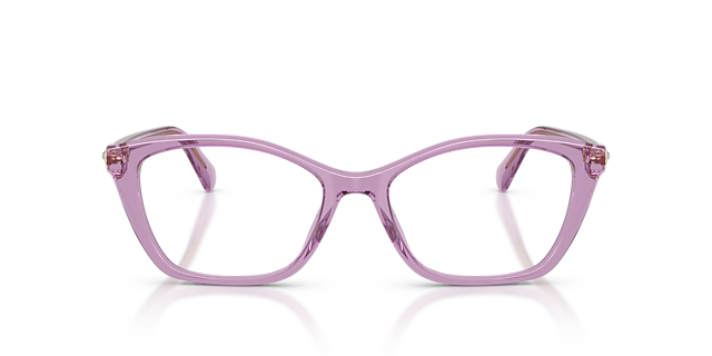 SK2065 Transparent Amethyst AcetatEyeglass Frames von B24, Vorderansicht