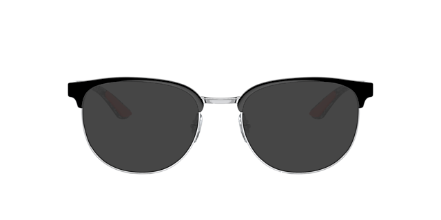 RB8422 Schwarz auf Silber MetallEyeglass Frames von B24, mit getönten Gläsern