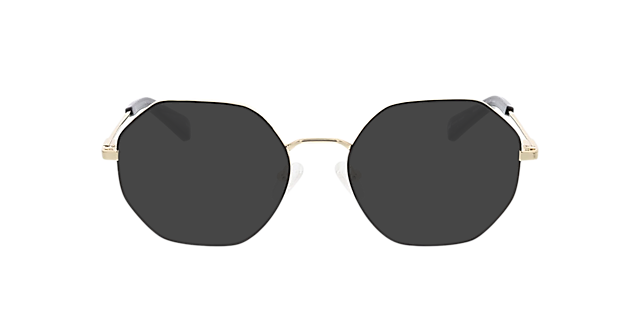 Istanbul Matzwart & goud MetaalEyeglass Frames van B24, met getinte lenzen