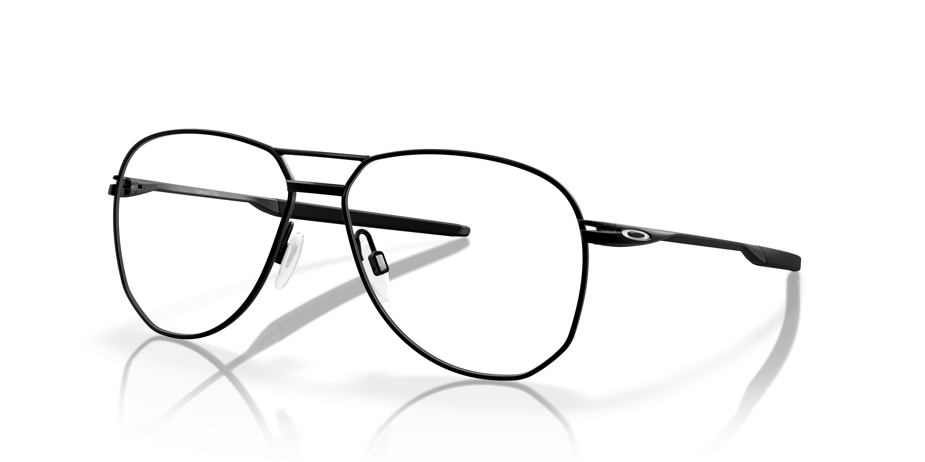 Contrail TI Satijnglans zwart TitaanEyeglass Frames van B24, Hoekweergave