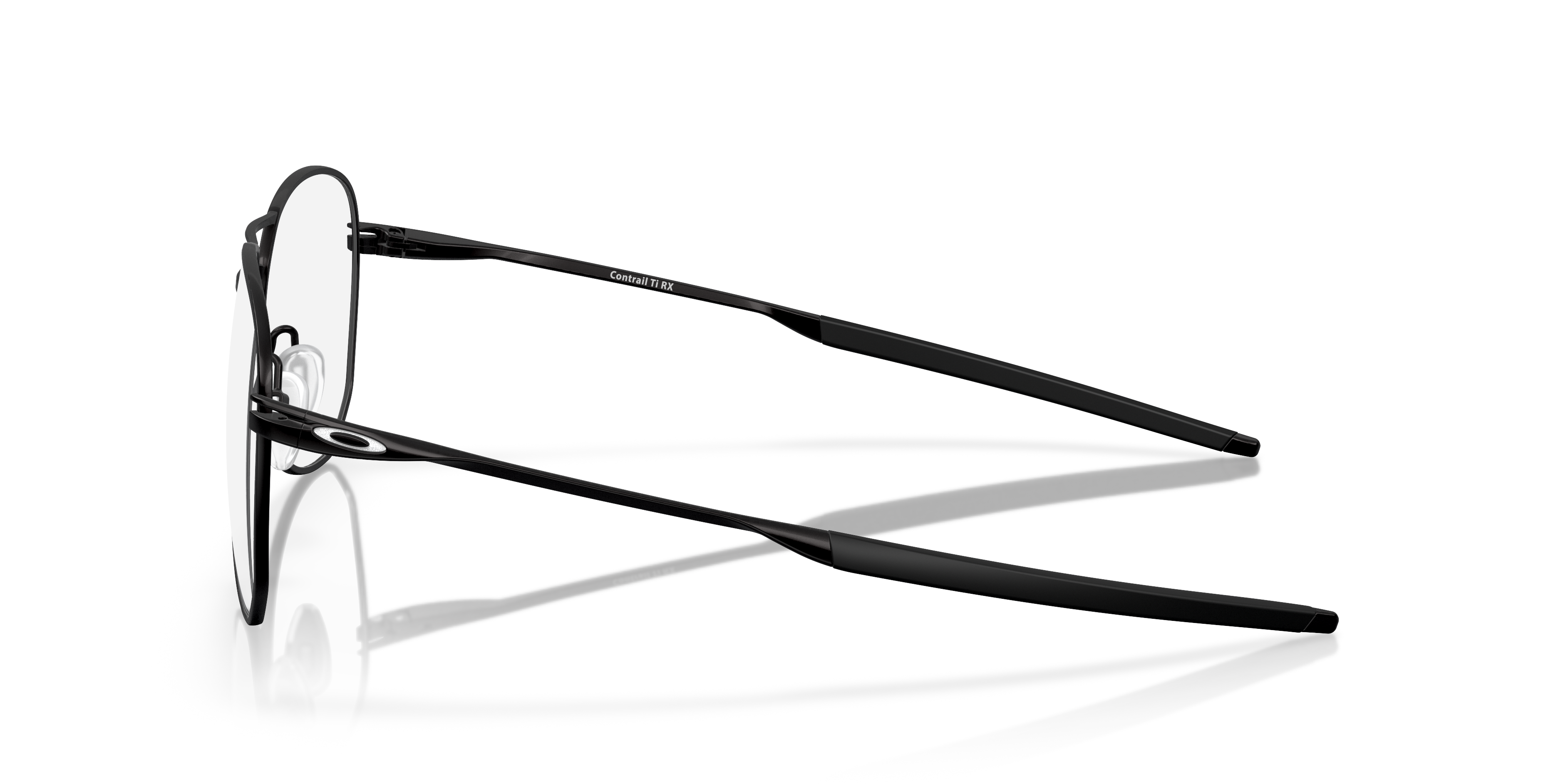 Contrail TI Satijnglans zwart TitaanEyeglass Frames van B24, Zijaanzicht
