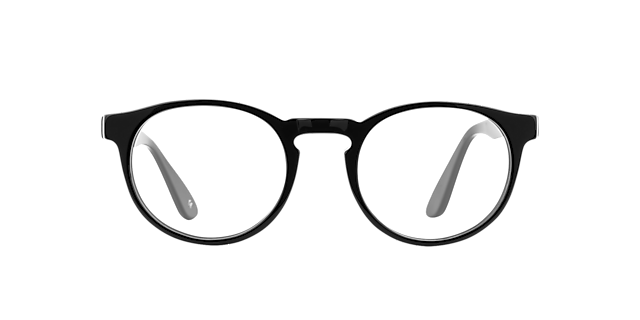 Steven S. Jet Black AcetatEyeglass Frames von B24, Vorderansicht