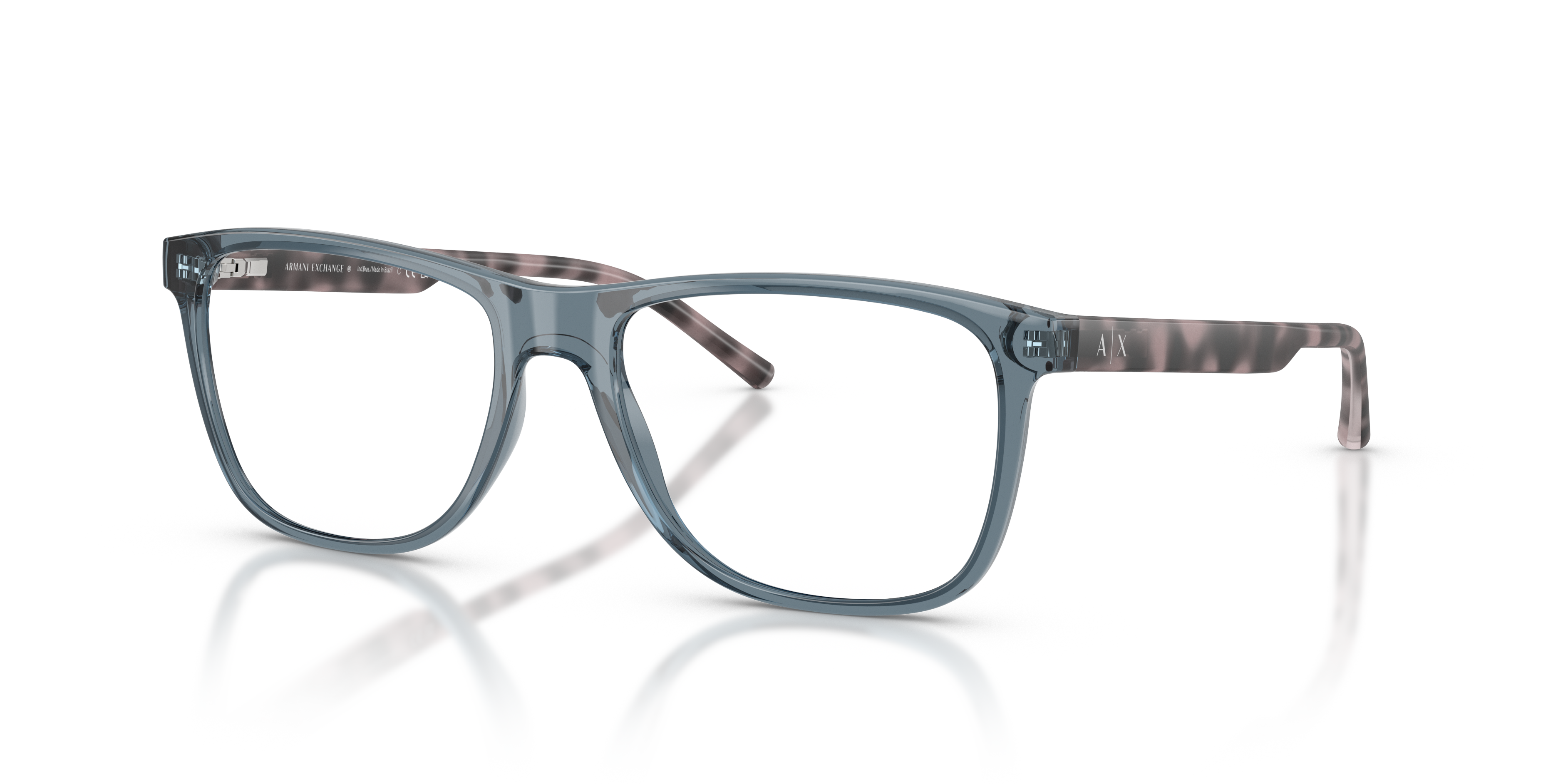 AX3048 Shiny Blue KunststoffEyeglass Frames von B24, Dreiviertelansicht