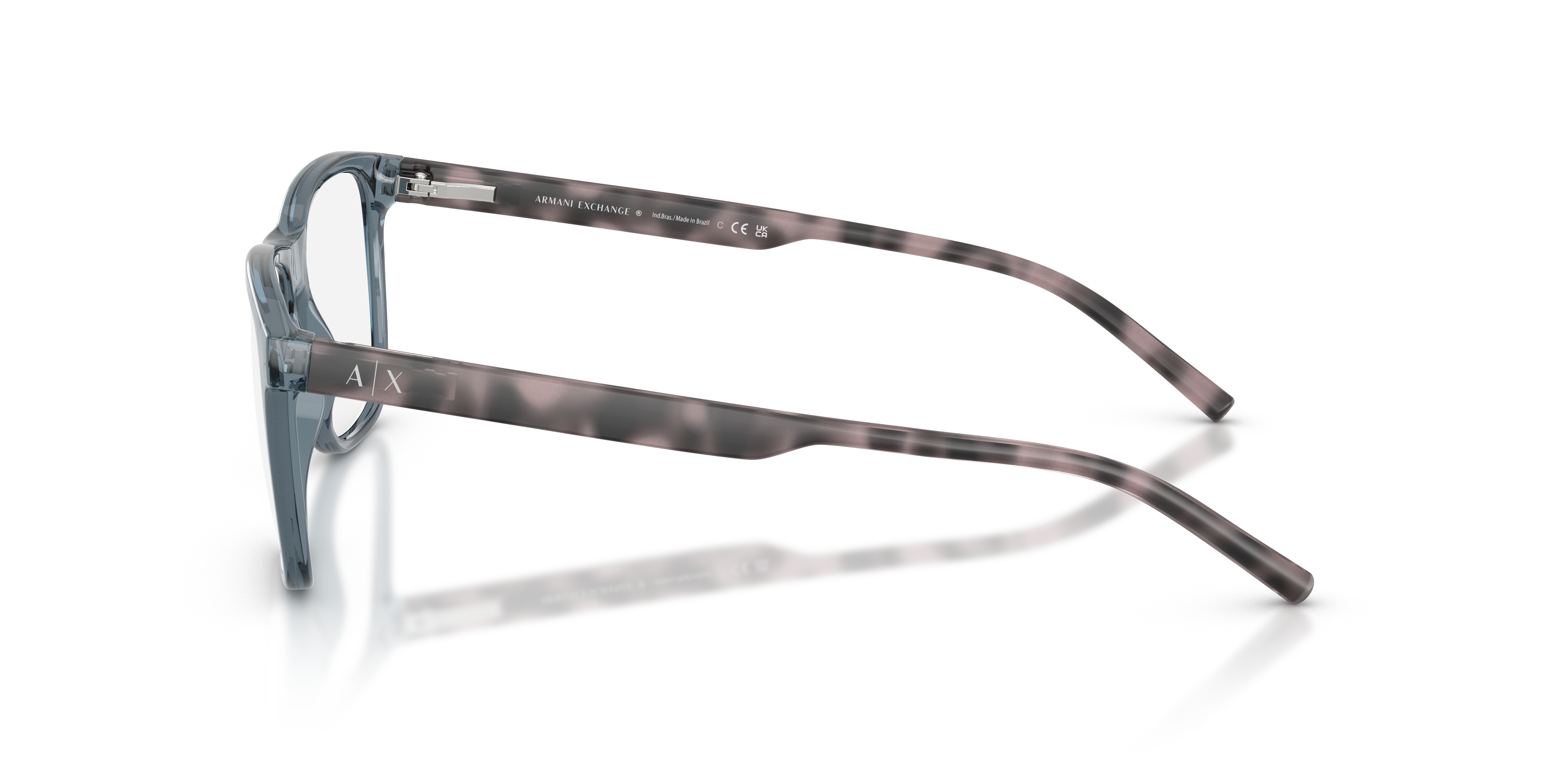 AX3048 Shiny Blue KunststoffEyeglass Frames von B24, Seitenansicht