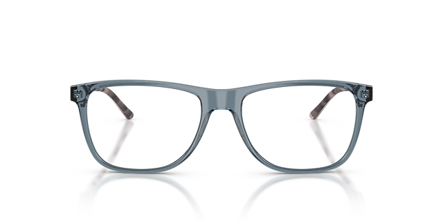 AX3048 Shiny Blue KunststofEyeglass Frames van B24, Vooraanzicht