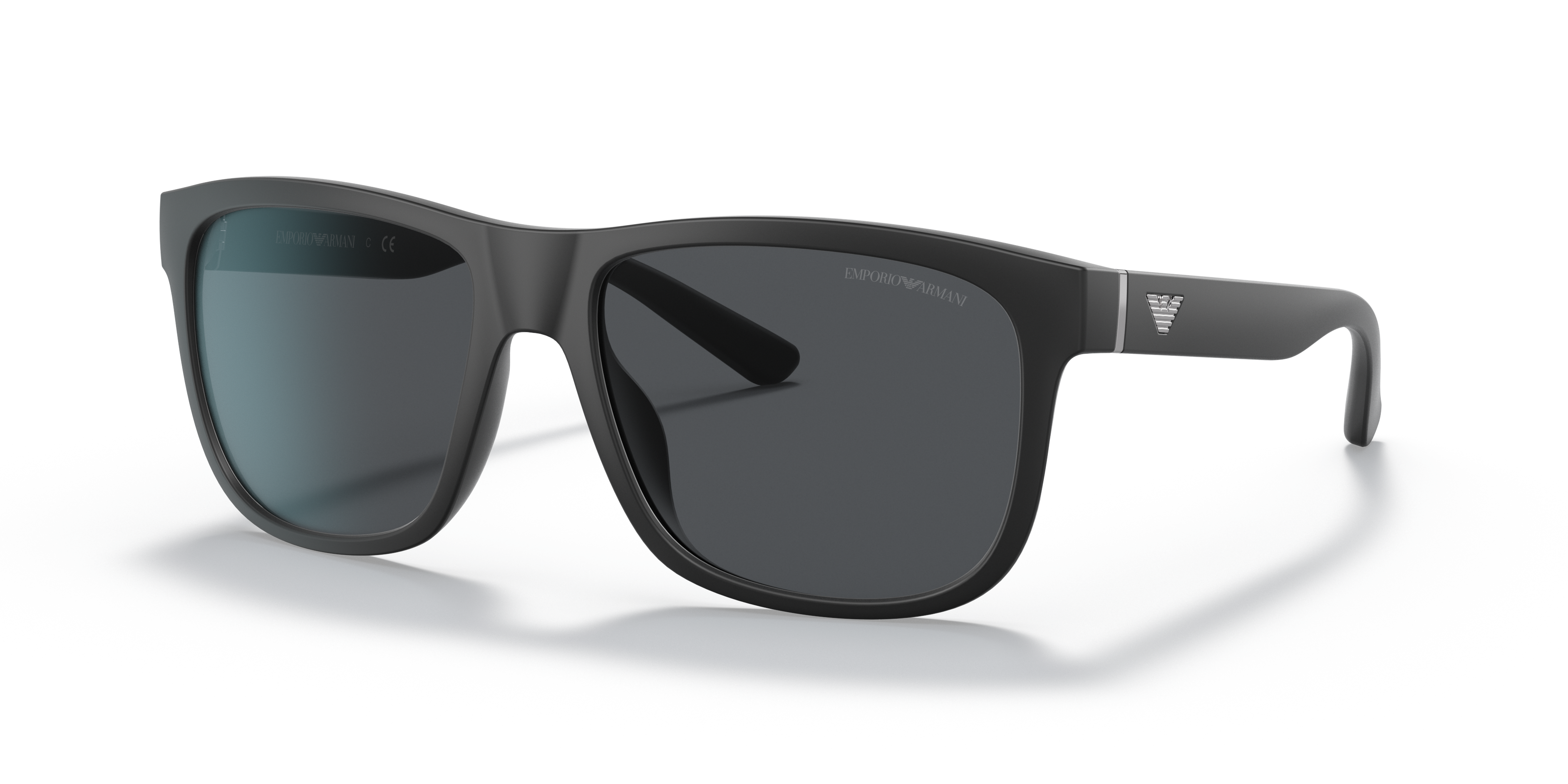 EA4182U Matt Schwarz KunststoffSunglass Frames von B24, Dreiviertelansicht