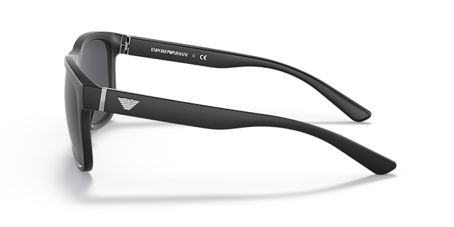 EA4182U Matzwart KunststofSunglass Frames van B24, Zijaanzicht