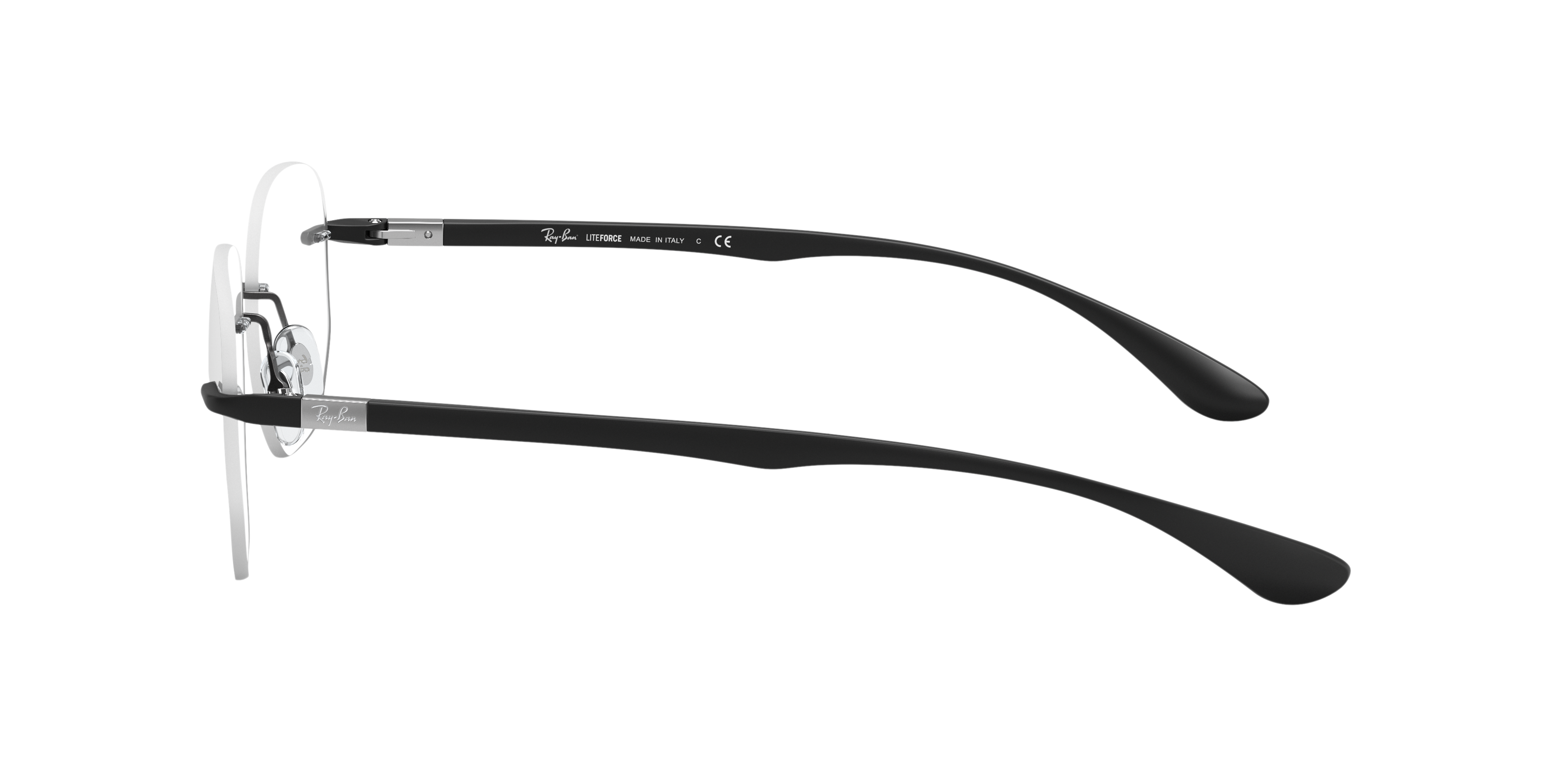 RB8766 Staalgrijs TitaanEyeglass Frames van B24, Zijaanzicht