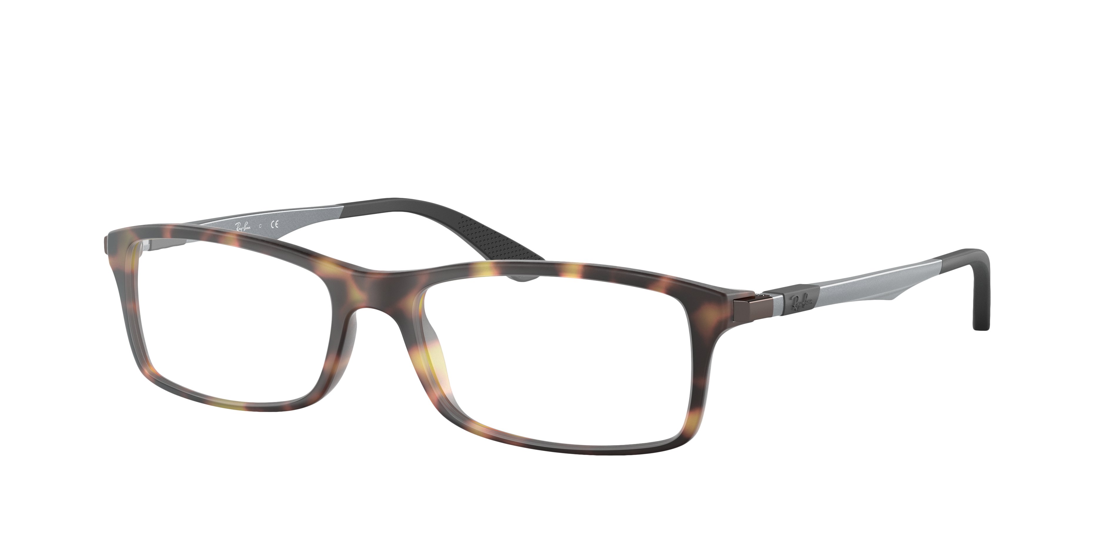 RB7017 Havana KunststofEyeglass Frames van B24, Hoekweergave
