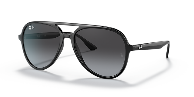 RB4376 Zwart KunststofSunglass Frames van B24, Hoekweergave