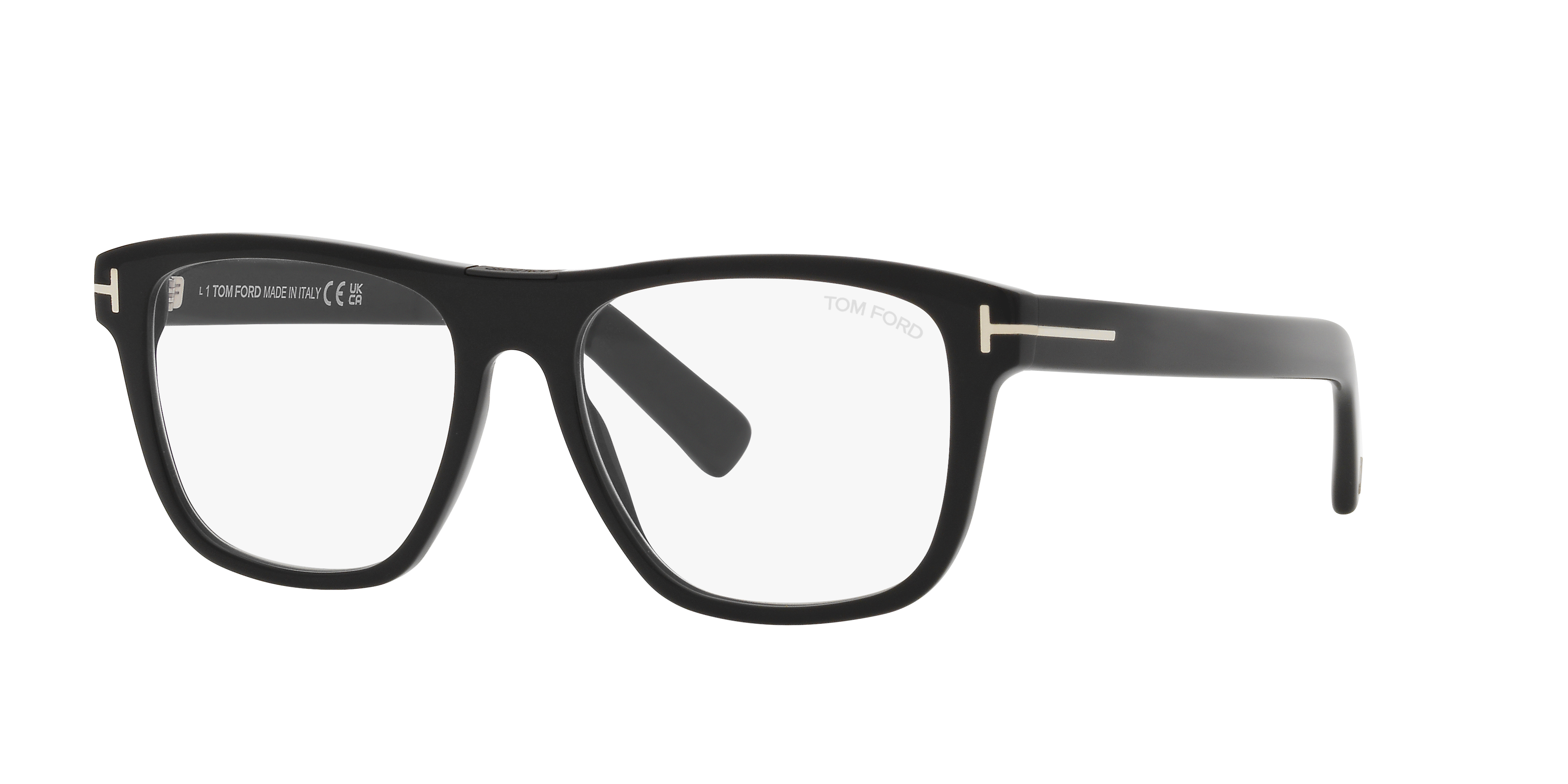 FT5902-B Zwart glanzend AcetaatEyeglass Frames van B24, Hoekweergave