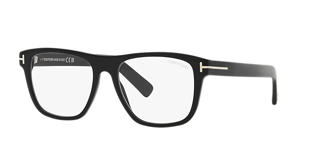 FT5902-B Glänzendes Schwarz AcetatEyeglass Frames von B24, Dreiviertelansicht