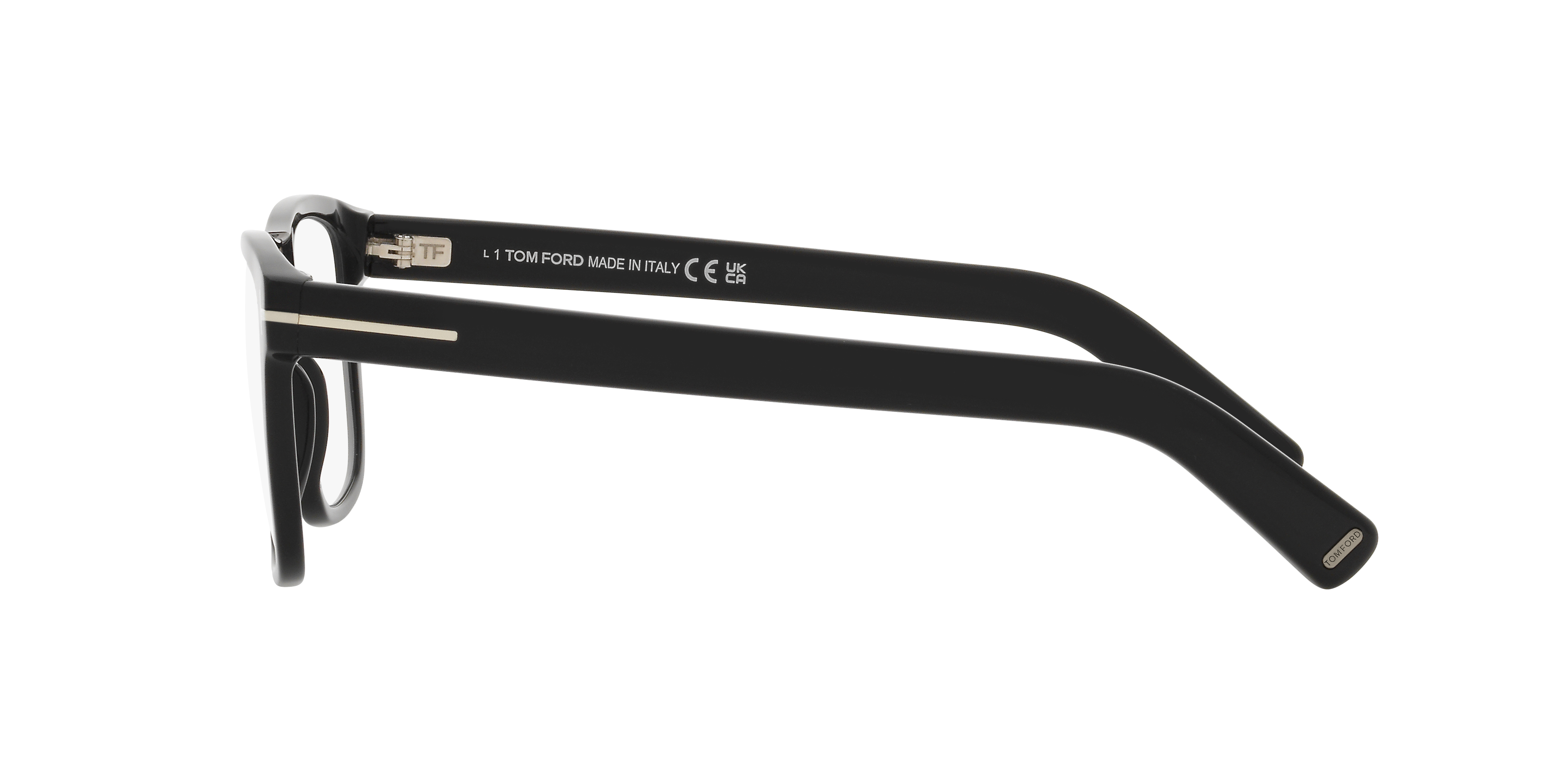 FT5902-B Zwart glanzend AcetaatEyeglass Frames van B24, Zijaanzicht