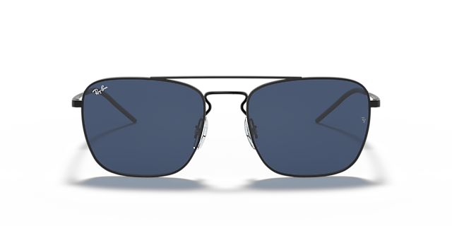 RB3588 Rubber zwart MetaalSunglass Frames van B24, Vooraanzicht